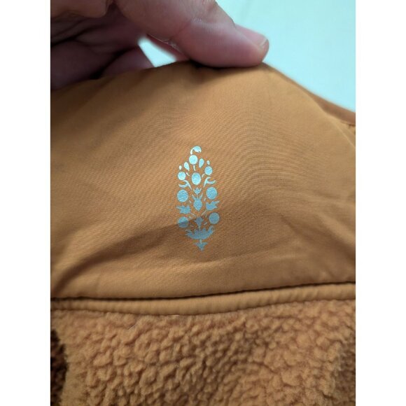 Free People Movement Hit the Slopes Fleece Jacket Russet Orange XS Oversize - Picture 8 of 15